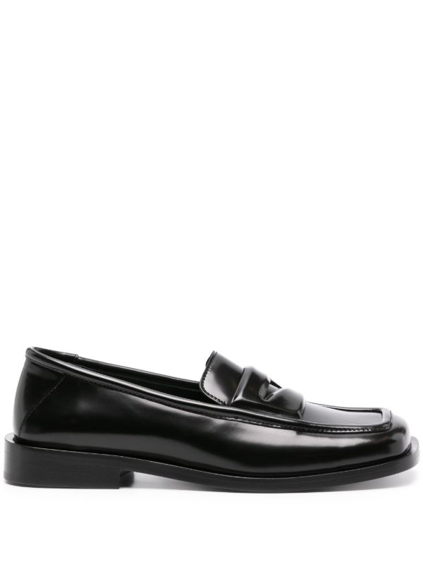 browns The Attico Black High-Shine Leather Loafers | Browns Loafers