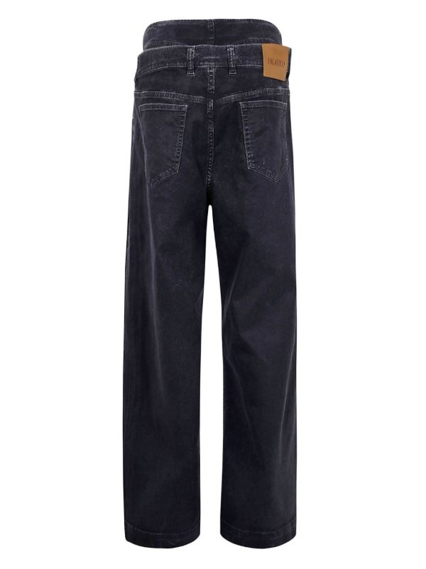 Browns The Attico Double-Waistband Straight Jeans | Browns Straight-Leg Jeans