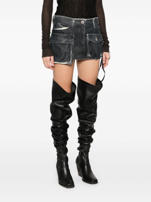 Browns The Attico Fay Mini Skirt | Browns Denim Skirts