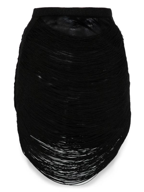 browns The Attico multi-strings mini skirt | Browns Asymmetric & Draped Skirts