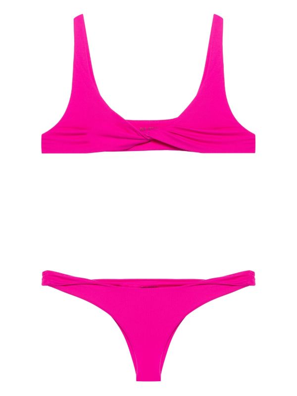 browns The Attico Pink Twisted Bikini | Browns Bikinis