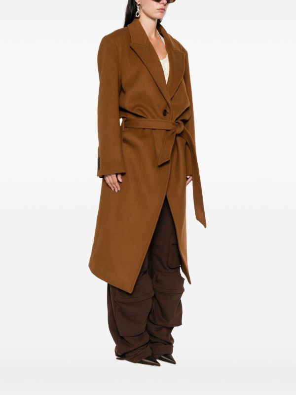 Browns The Attico Single-breasted Belted Coat | Browns Single Breasted Coats
