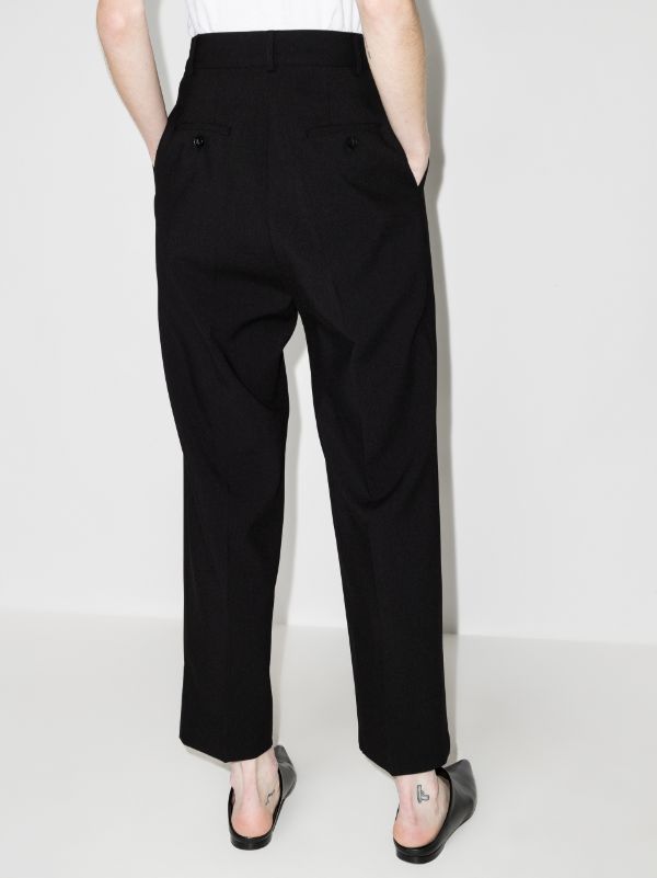 Browns The Frankie Shop Black Bea Straight-leg Trousers | Browns Suit Trousers