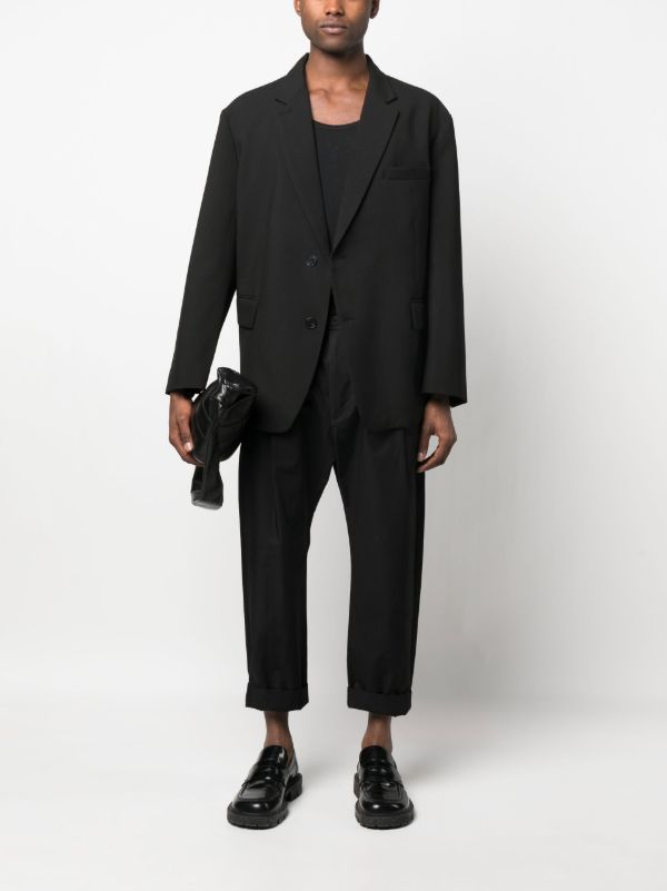 Browns The Frankie Shop Black Beo Single-Breasted Blazer | Browns Blazers