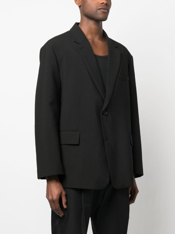 Browns The Frankie Shop Black Beo Single-Breasted Blazer | Browns Blazers
