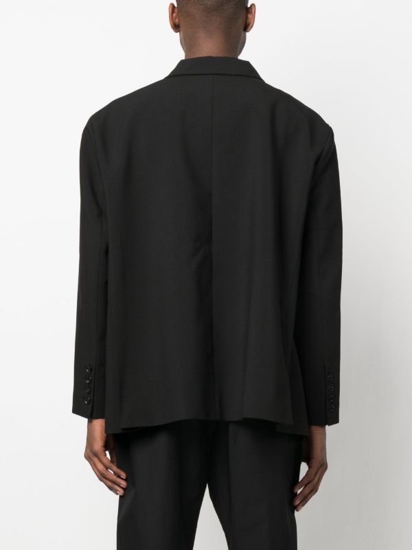 Browns The Frankie Shop Black Beo Single-Breasted Blazer | Browns Blazers