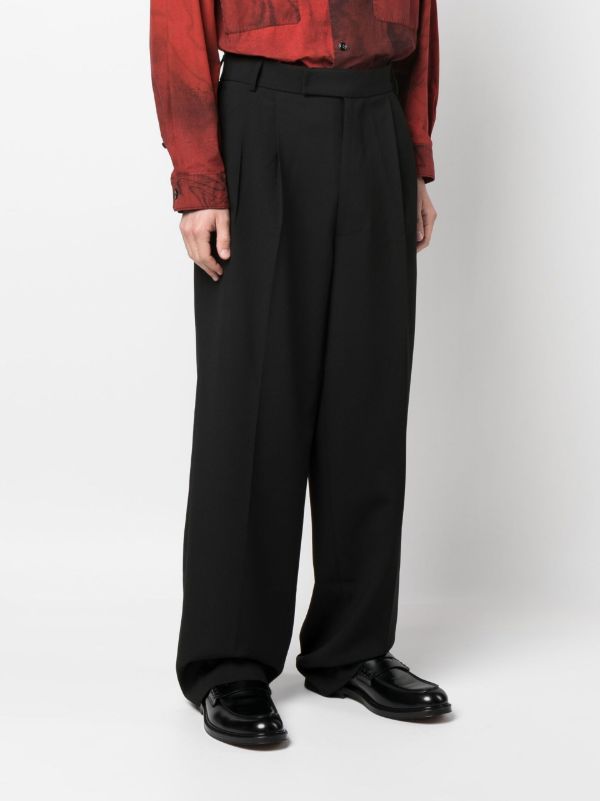 Browns The Frankie Shop Black Beo Straight-leg Trousers | Browns Suit Trousers