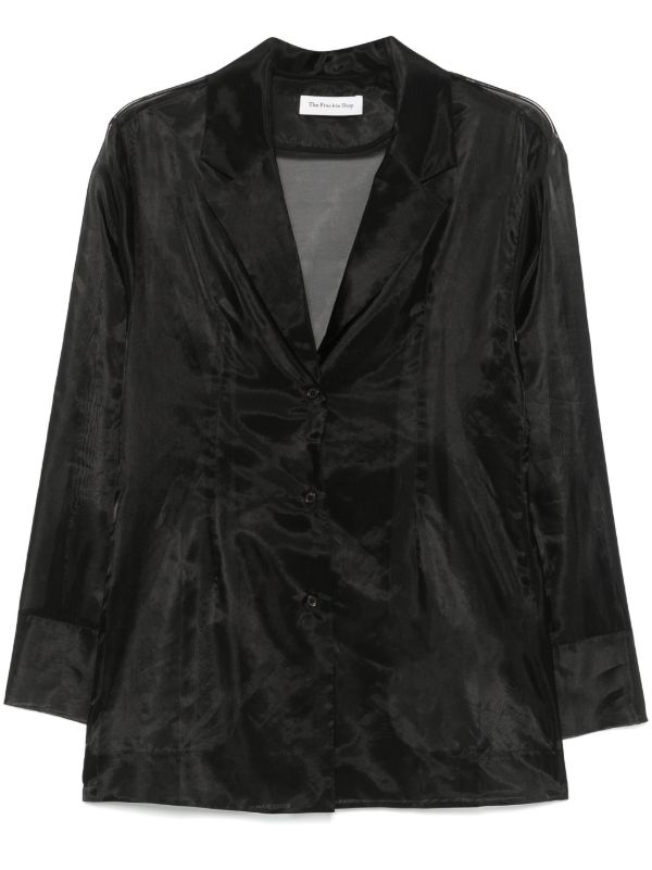 browns The Frankie Shop Black Lise Blazer | Browns Blazers