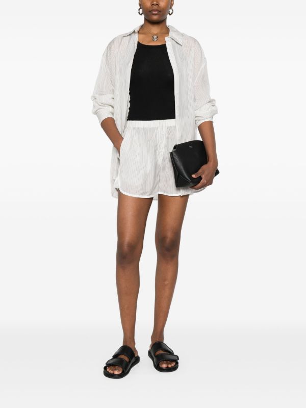 Browns The Frankie Shop Brenna Striped Shorts | Browns Short & Mini Shorts