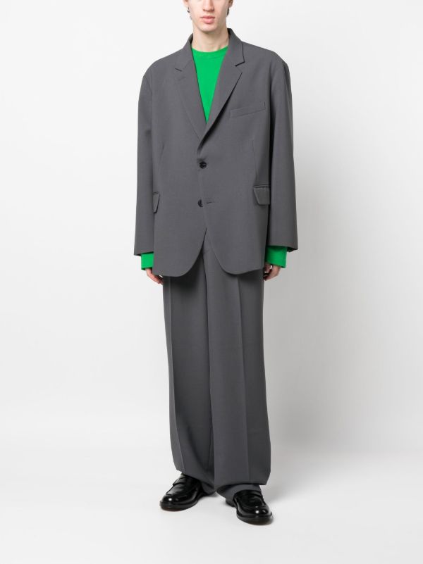 Browns The Frankie Shop Grey Beo Straight-leg Trousers | Browns Suit Trousers