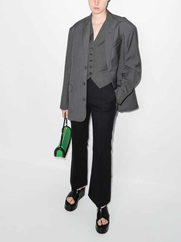 Browns The Frankie Shop Grey Gelso Oversized Blazer | Browns Suit Jackets