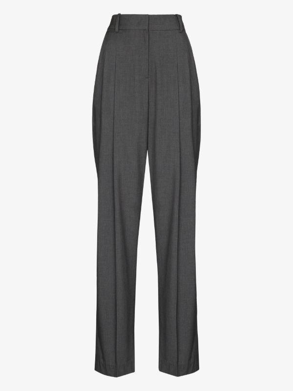browns The Frankie Shop grey Gelso straight-leg trousers | Browns Suit Trousers