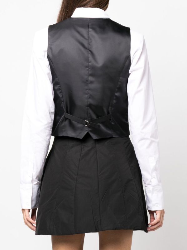 Browns The Frankie Shop Grey Gelso Waistcoat | Browns Suit Jackets