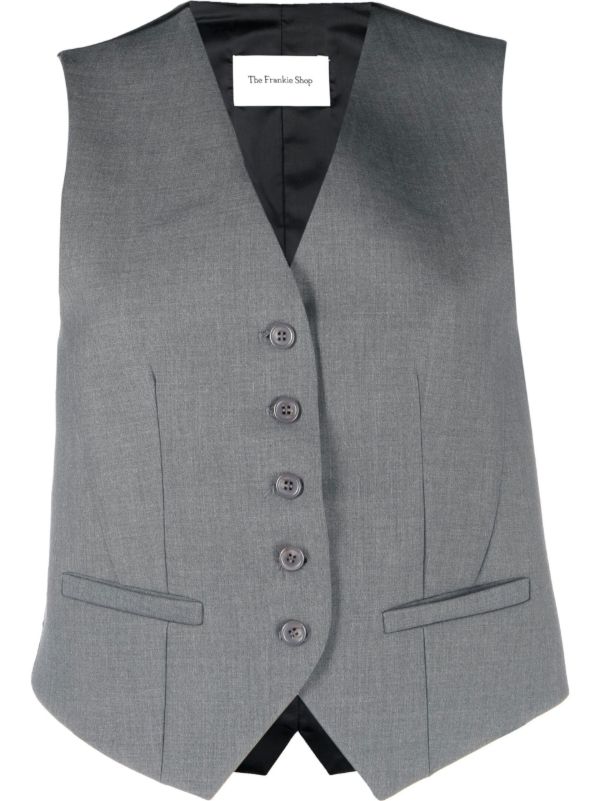 browns The Frankie Shop grey Gelso waistcoat | Browns Suit Jackets