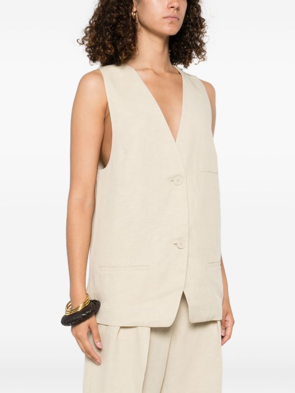 Browns The Frankie Shop Melrose Waistcoat | Browns Waistcoats & Gilets