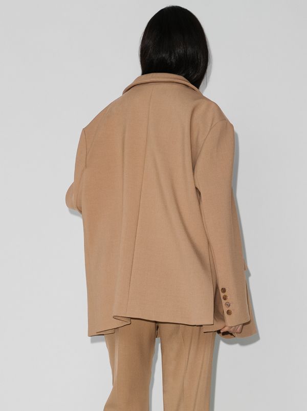 Browns The Frankie Shop Neutral Bea Oversized Blazer | Browns Suit Jackets