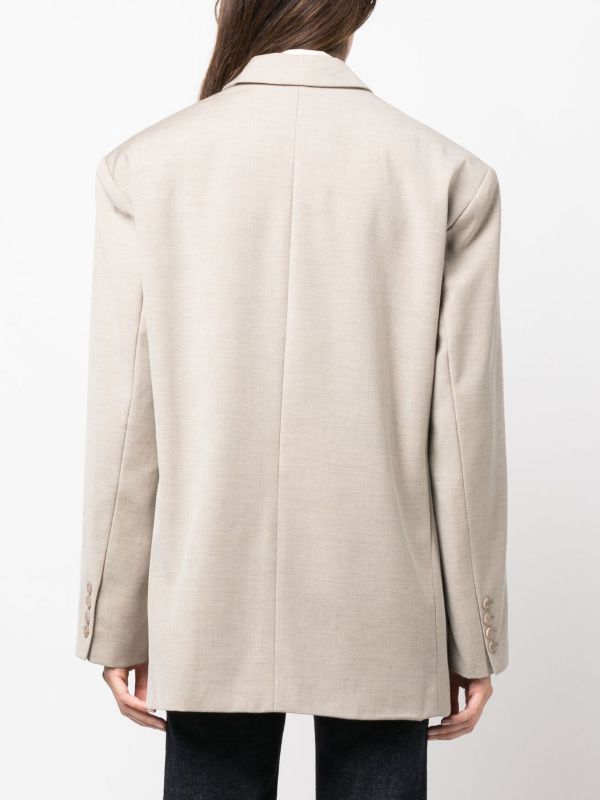 Browns The Frankie Shop Neutral Gelso Oversized Blazer | Browns Suit Jackets
