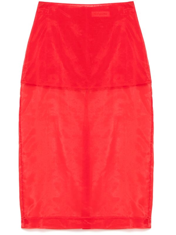 browns The Frankie Shop Red Peri Skirt | Browns Pencil Skirts