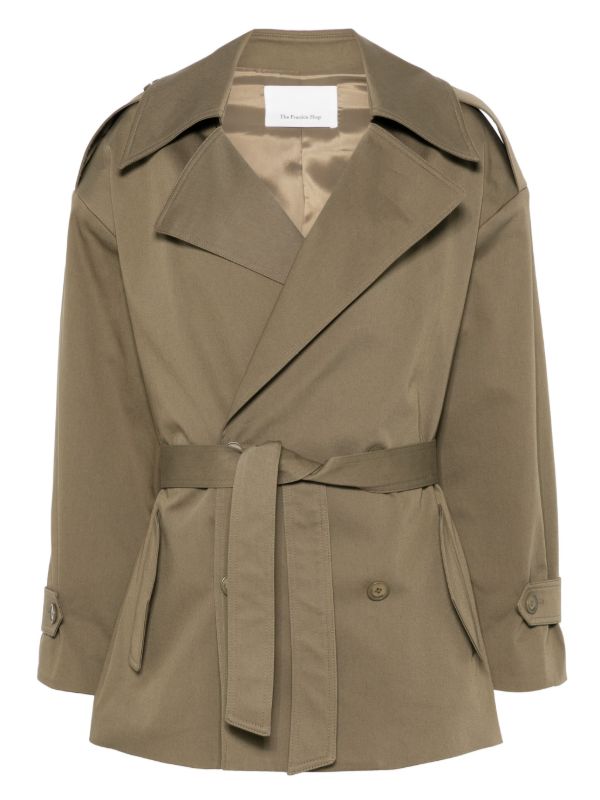 browns The Frankie Shop Zurich short trench coat | Browns Trench Coats & Raincoats