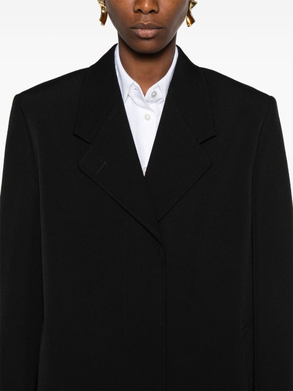 Browns The Row Black Elea Coat | Browns Single Breasted Coats