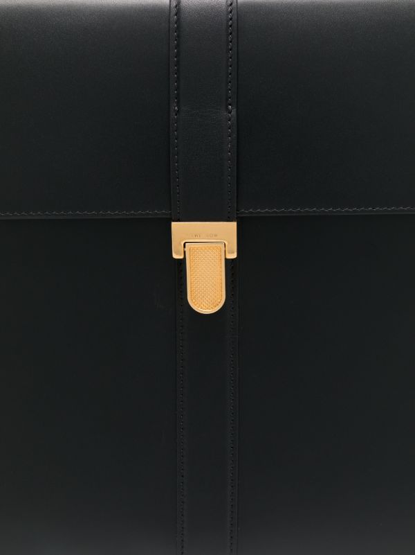 Browns The Row Black Leather Clutch Bag | Browns Clutch Bags