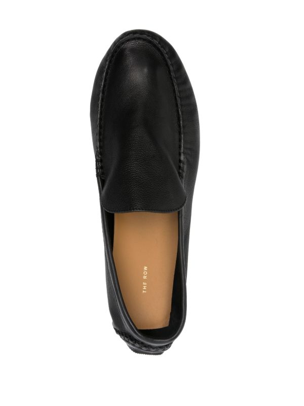 Browns The Row Black Lucca Leather Loafers | Browns Loafers