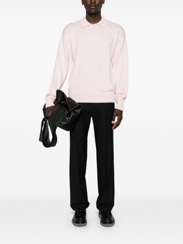 Browns The Row Pink Joyce Knitted Polo Shirt | Browns Polo Shirts