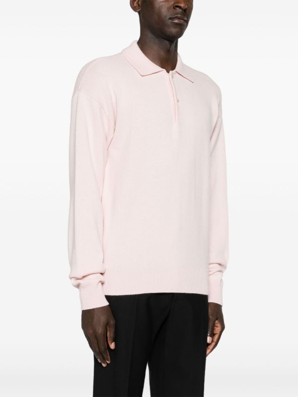Browns The Row Pink Joyce Knitted Polo Shirt | Browns Polo Shirts