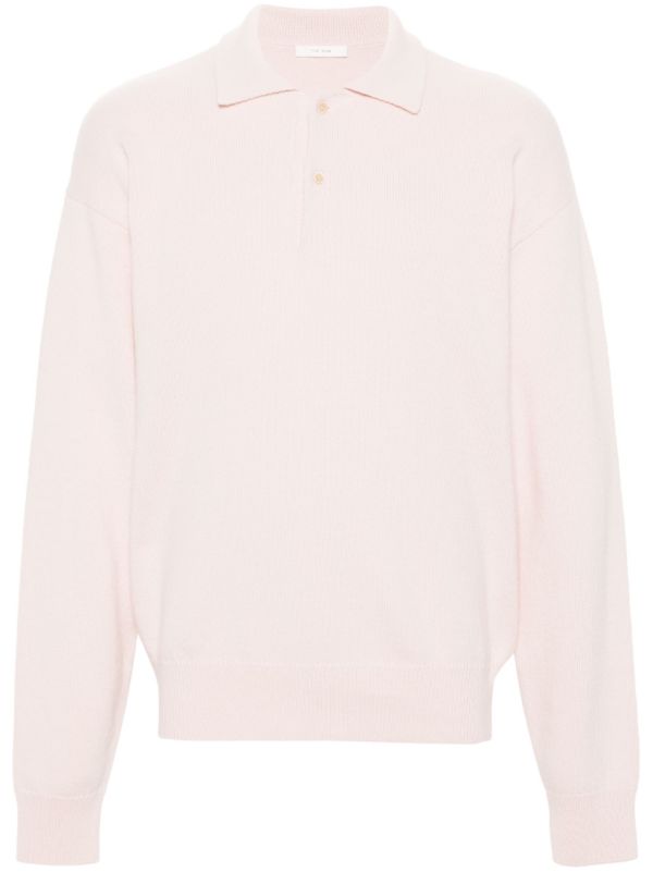 browns The Row Pink Joyce Knitted Polo Shirt | Browns Polo Shirts