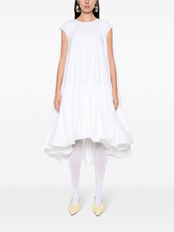Browns The Row White Tadao Ruffled Poplin Dress | Browns Day Dresses