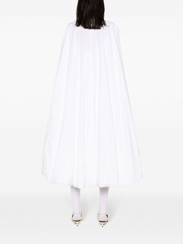 Browns The Row White Tadao Ruffled Poplin Dress | Browns Day Dresses