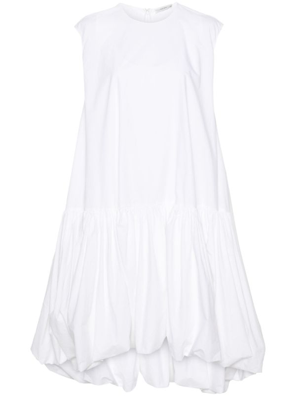 browns The Row White Tadao Ruffled Poplin Dress | Browns Day Dresses