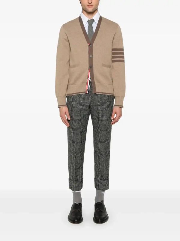 Browns Thom Browne 4-Bar Stripe Cotton Cardigan | Browns Cardigans