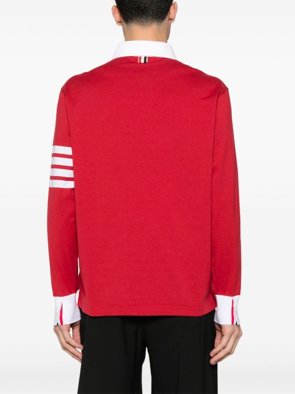 Browns Thom Browne 4-Bar Stripe Polo Shirt | Browns Polo Shirts