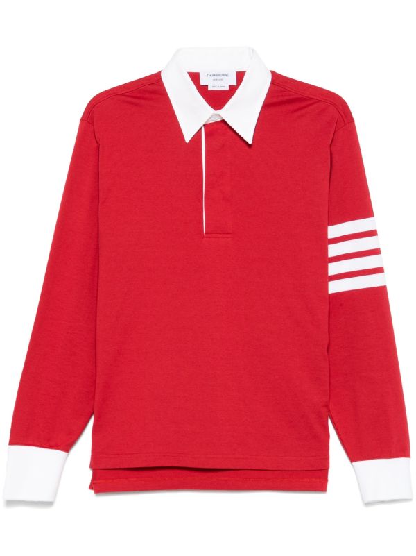 browns Thom Browne 4-Bar Stripe Polo Shirt | Browns Polo Shirts