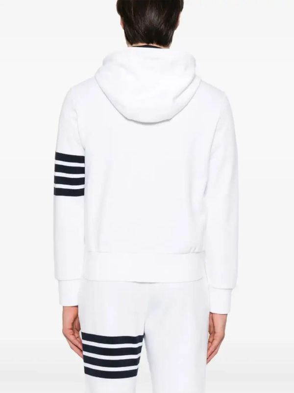 Browns Thom Browne 4-Bar Stripe Zip-up Hoodie | Browns Hoodies