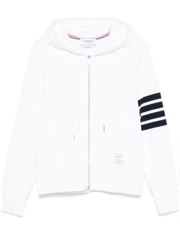 browns Thom Browne 4-Bar stripe zip-up hoodie | Browns Hoodies