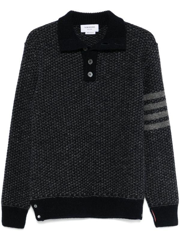 browns Thom Browne 4-Bar tweed sweater | Browns Knitted Sweaters