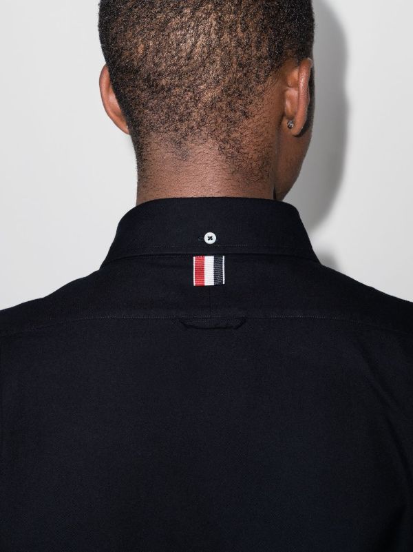 Browns Thom Browne Blue 4-bar Stripe Cotton Shirt | Browns Shirts