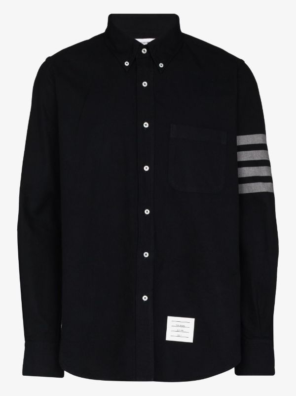 browns Thom Browne blue 4-bar stripe cotton shirt | Browns Shirts