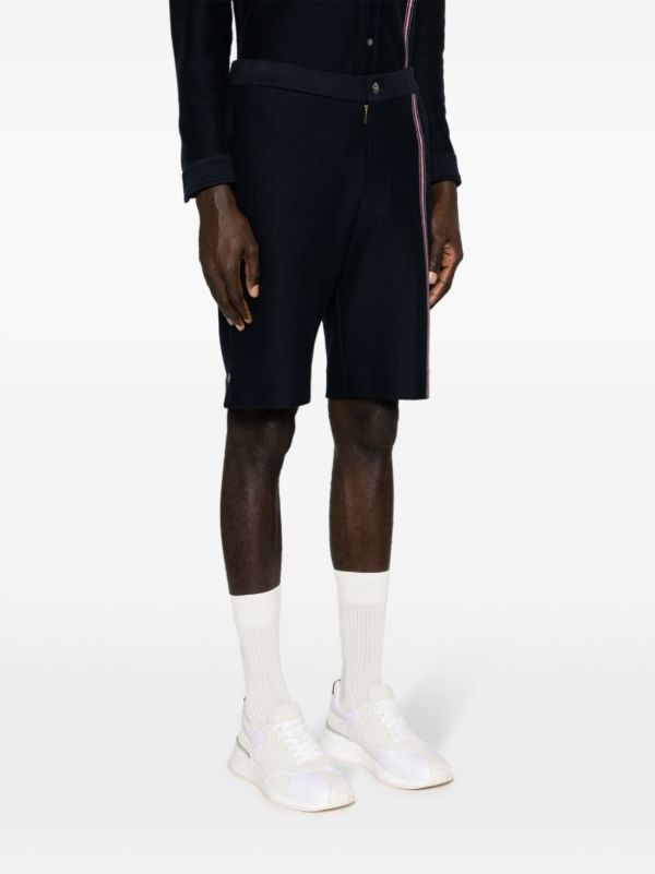 Browns Thom Browne Blue RWB Stripe Cotton Shorts | Browns Bermuda Shorts
