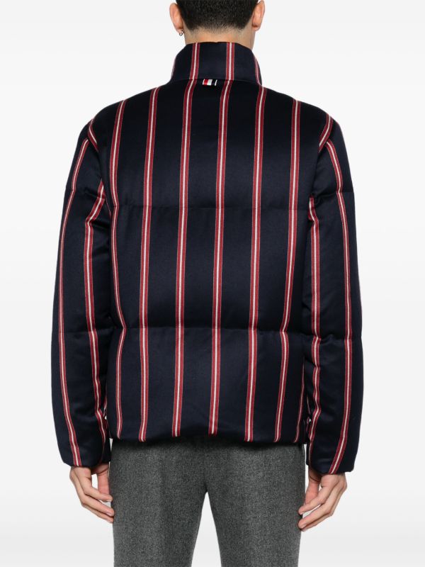 Browns Thom Browne Blue Striped Puffer Jacket | Browns Down Jackets