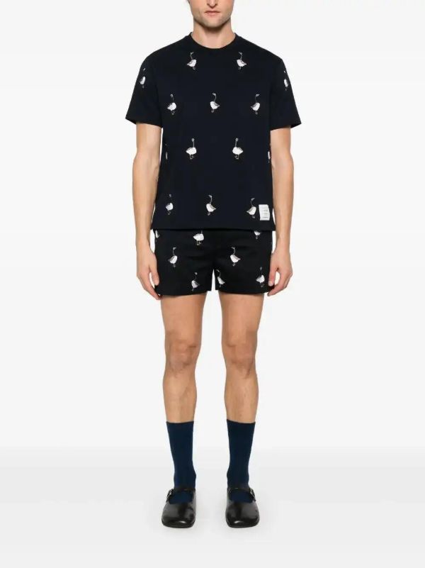 Browns Thom Browne Embroidered-motif T-shirt | Browns T-Shirts