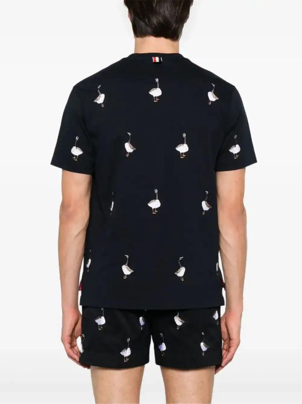 Browns Thom Browne Embroidered-motif T-shirt | Browns T-Shirts