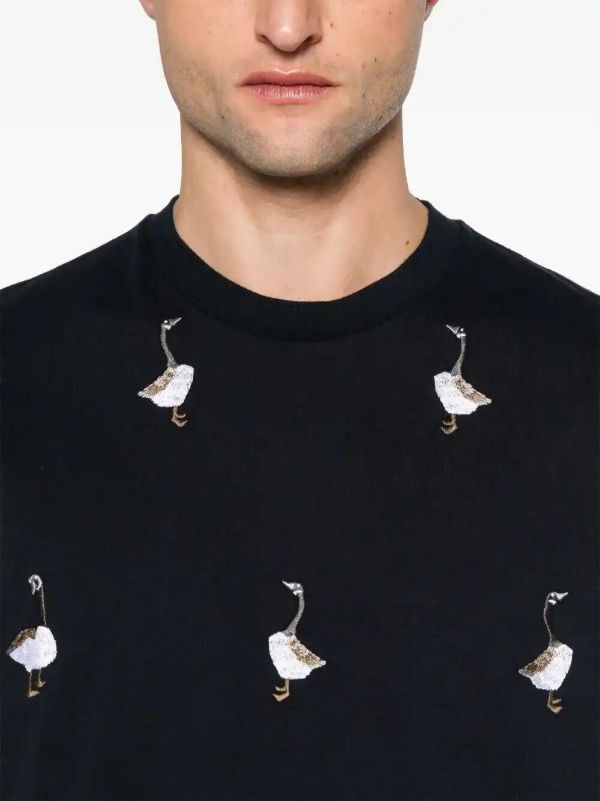 Browns Thom Browne Embroidered-motif T-shirt | Browns T-Shirts