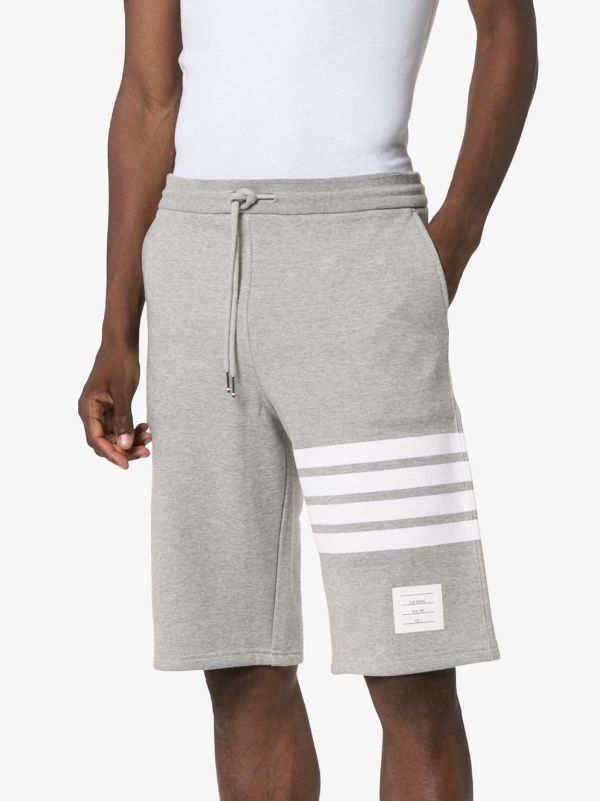 Browns Thom Browne Grey 4-Bar Stripe Track Pants | Browns Drop-Crotch Shorts
