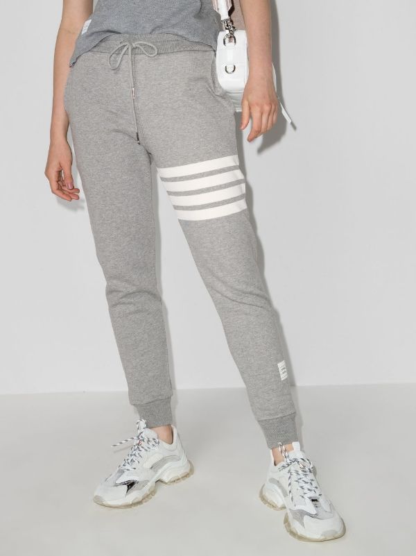 Browns Thom Browne Grey 4-bar Stripe Track Pants | Browns Sweatpants