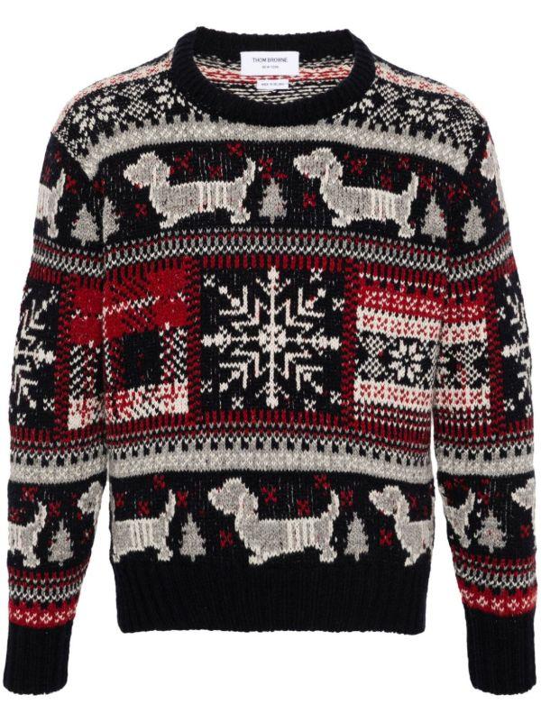 browns Thom Browne Holiday Hector Sweater | Browns Knitted Sweaters