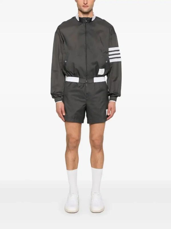 Browns Thom Browne Logo-waistband Ripstop Shorts | Browns Track & Running Shorts