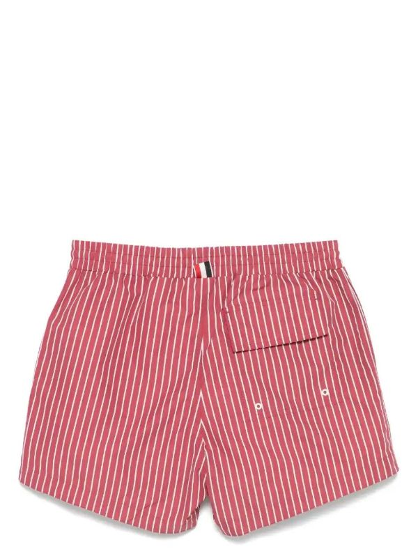Browns Thom Browne Pinstriped Swim Shorts | Browns Swim & Board Shorts